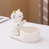 Candle Holder Ceramic Anti-Drip Wax Design Cat Candle Tea Light Holder For Bathroom Kitchen Bedroom Tabletop Apartment Party
