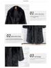 European & American Women's Winter Faux Fur Long Coat with Suit Collar
