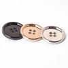 Boutons en alliage de Zinc, 10 pièces, 4 trous, noir/or, mode, fermetures éclair rondes, vêtements de loisirs, boutons de pardessus de chemise