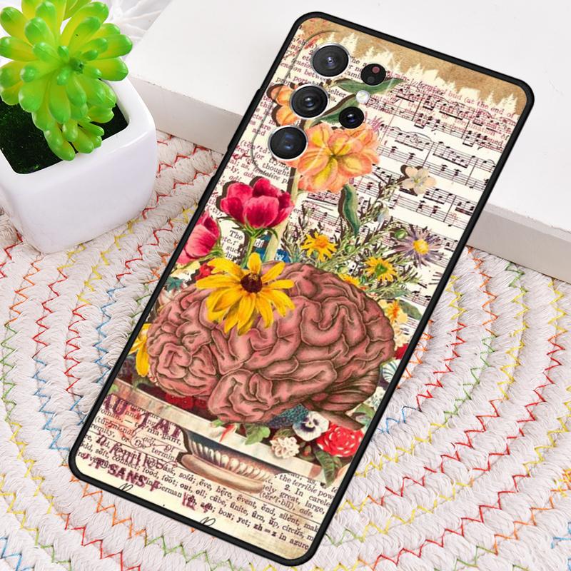 Human Organs Brain Silicone Phone Case For Samsung Galaxy Note 10 Pro S26 S25 S24 S23 S22 S21 Plus S25Ultra Capa Cover