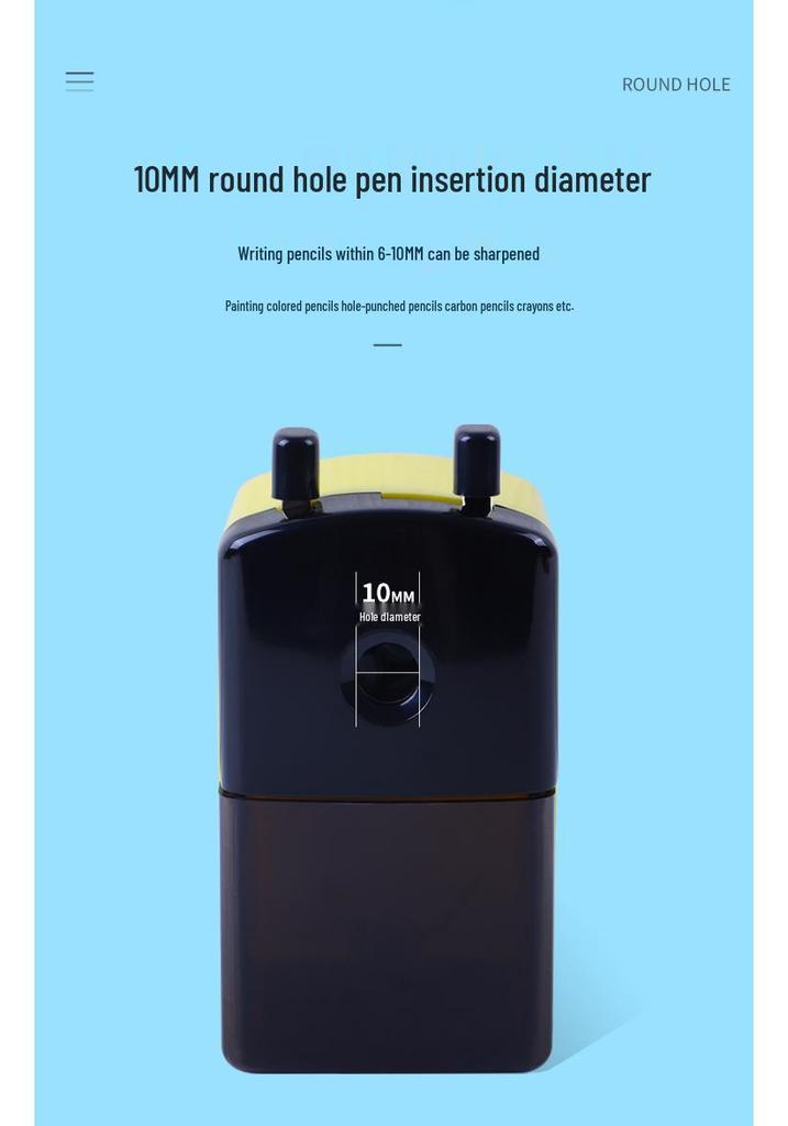 Chinese Hand-Crank Large-Diameter Pencil Sharpener for Thick and Triangle Pencils