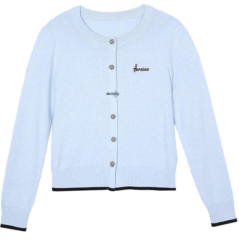 Betu Women s Embroidered Plaid Long Sleeve Knit Sweater M