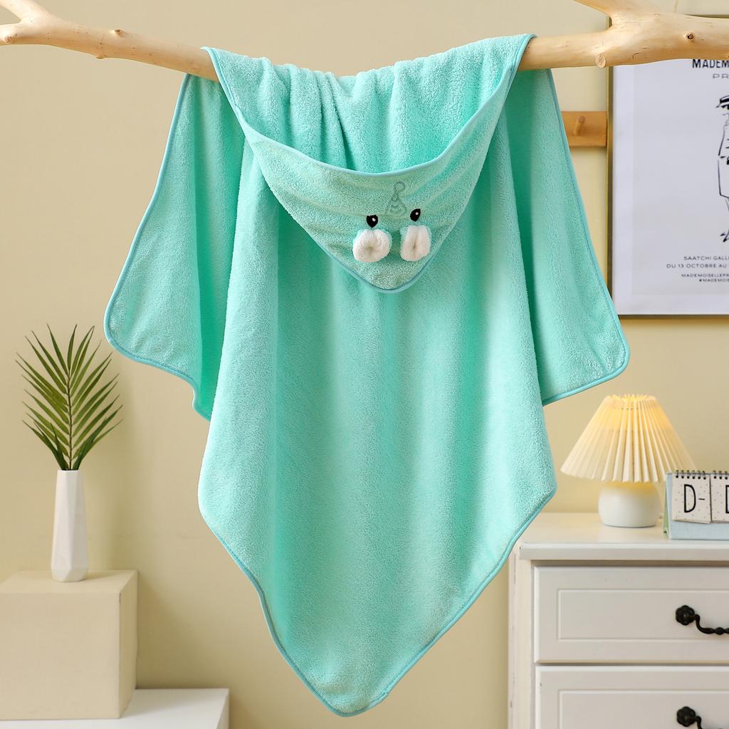 Embroidered-edged Absorbent Cartoon Baby High-density Swaddle Blanket