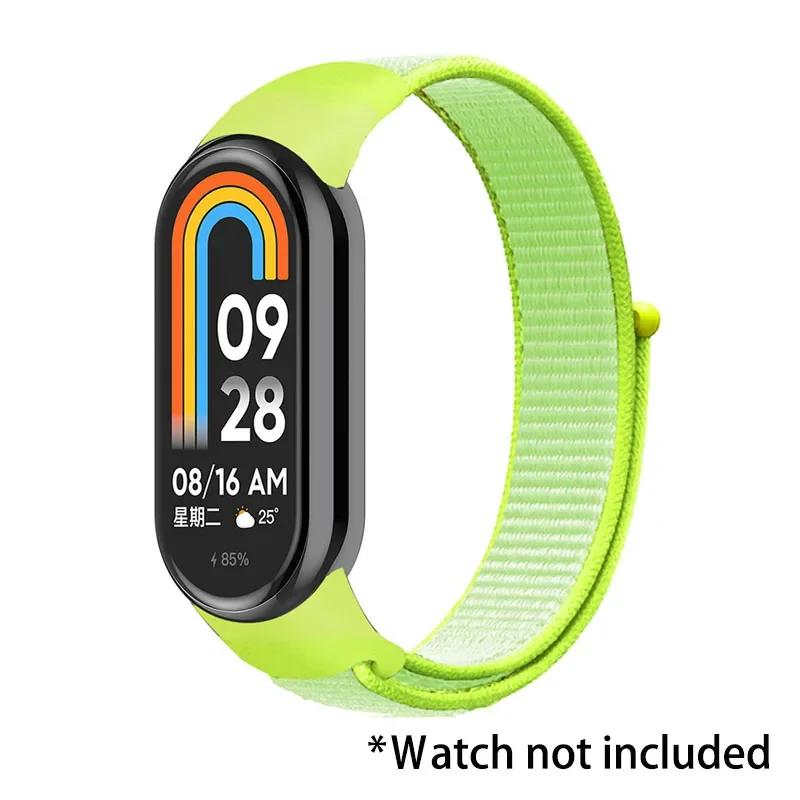 Nylon Loop Strap for Xiaomi Mi Band 9 8 7 6 5 4 3 Breathable Wristband Smartwatch Bracelet Sports Pulsera Watchband Miband 9 NFC
