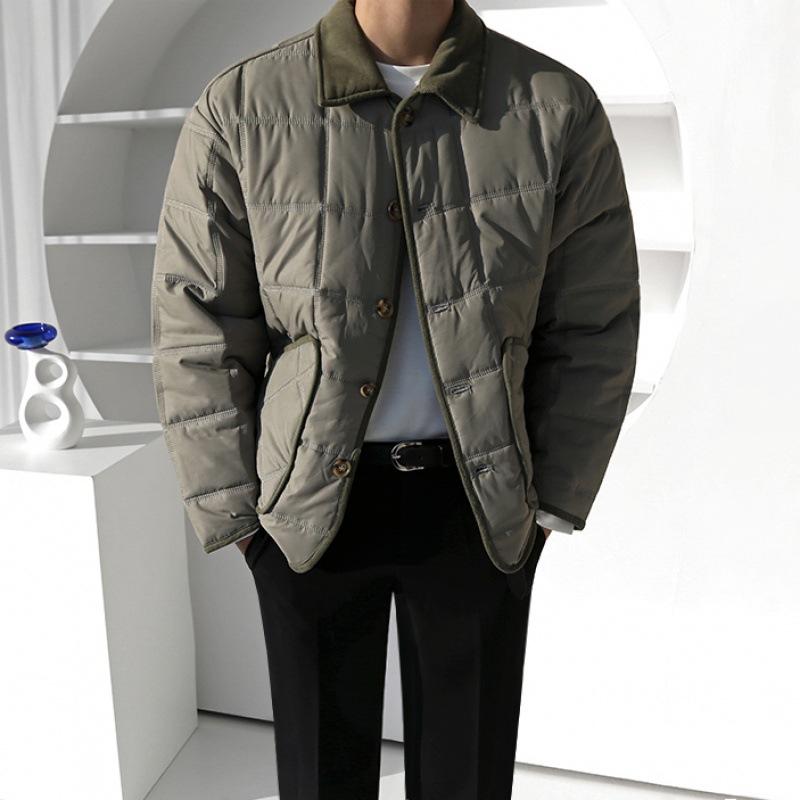 

Мужское зимнее хлопковое пальто-куртка в корейском стиле, свободное и модное, утолщенное, рабочее, в клетку 2XL