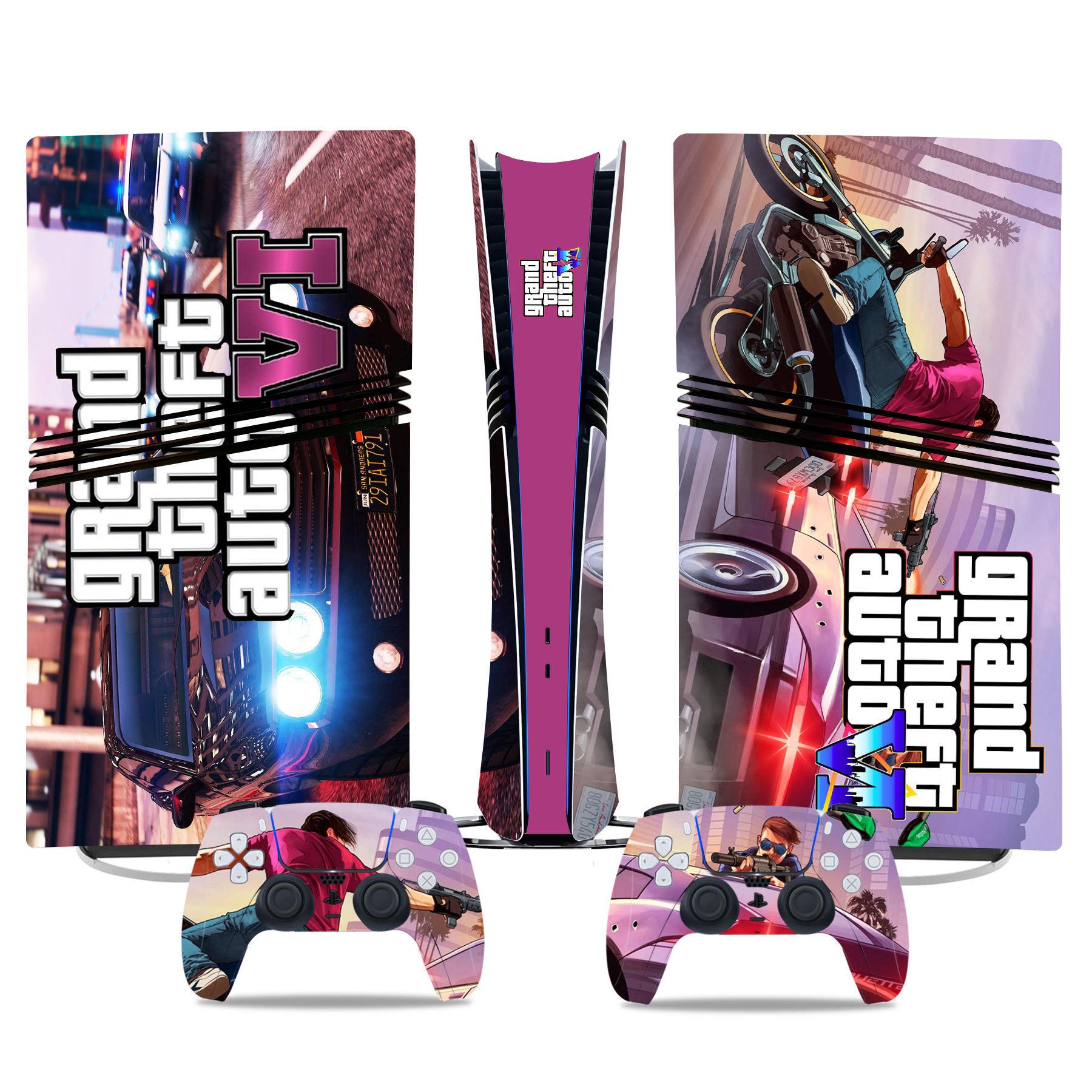 Játékkonzol színes matricák, színes fólia testmatricák, Grand Theft Auto GTA6 kontroller matricák J