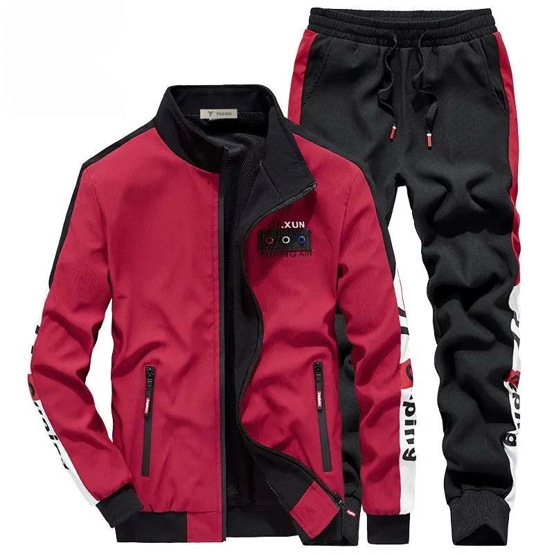 Men's Autumn Casual Workwear Jacket Sports Trousers Two-piece Suit