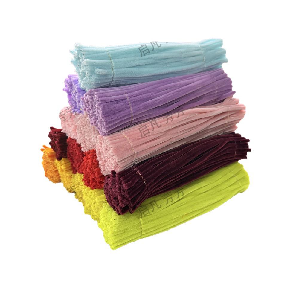 8mm Macaron Color Encrypted Twist Ties Chenille Stems for DIY Toys