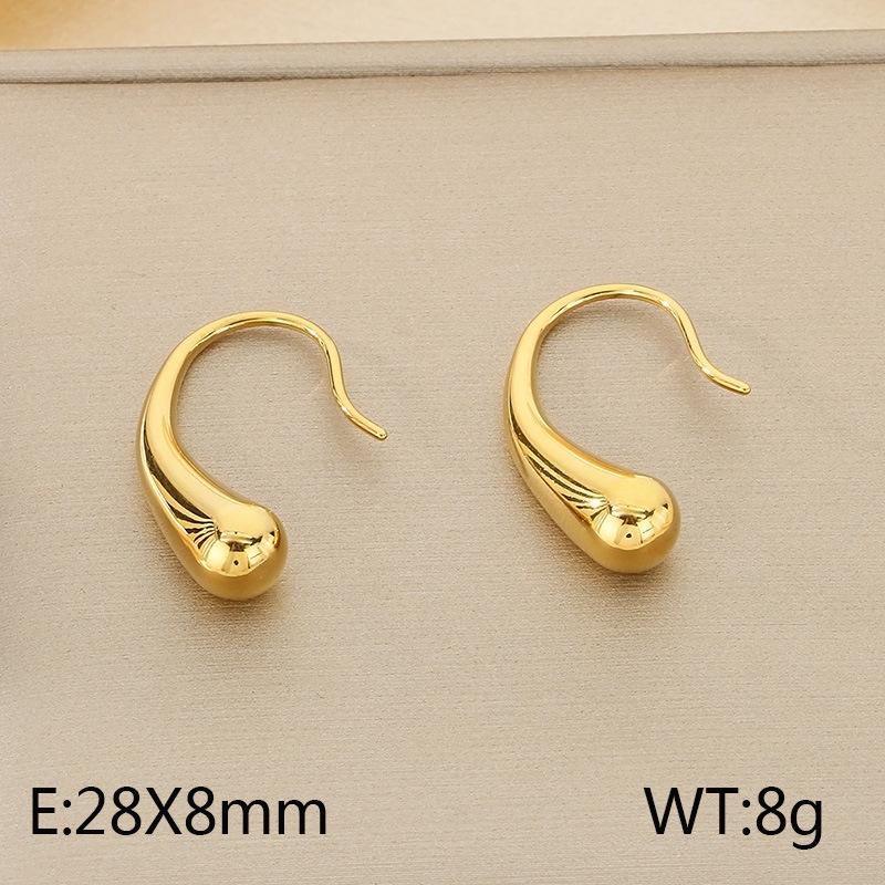 Korean Fashion Titanium Steel Line Earrings for Women