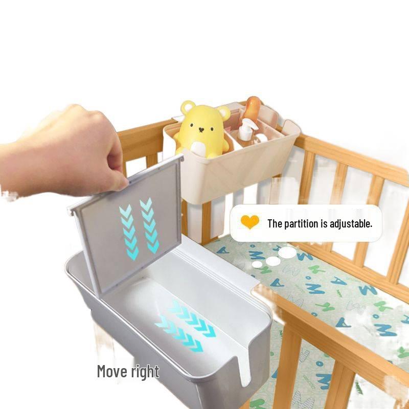 Bedside Hanging Diaper and Storage Organizer for Baby Crib