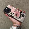 Black Lettering Doodle Heart Pattern Phone Case For iPhone 17 Pro Max 16 15 Pro 14 13 Mini 12 11 XR XS 17Air 16 Plus Back Cover