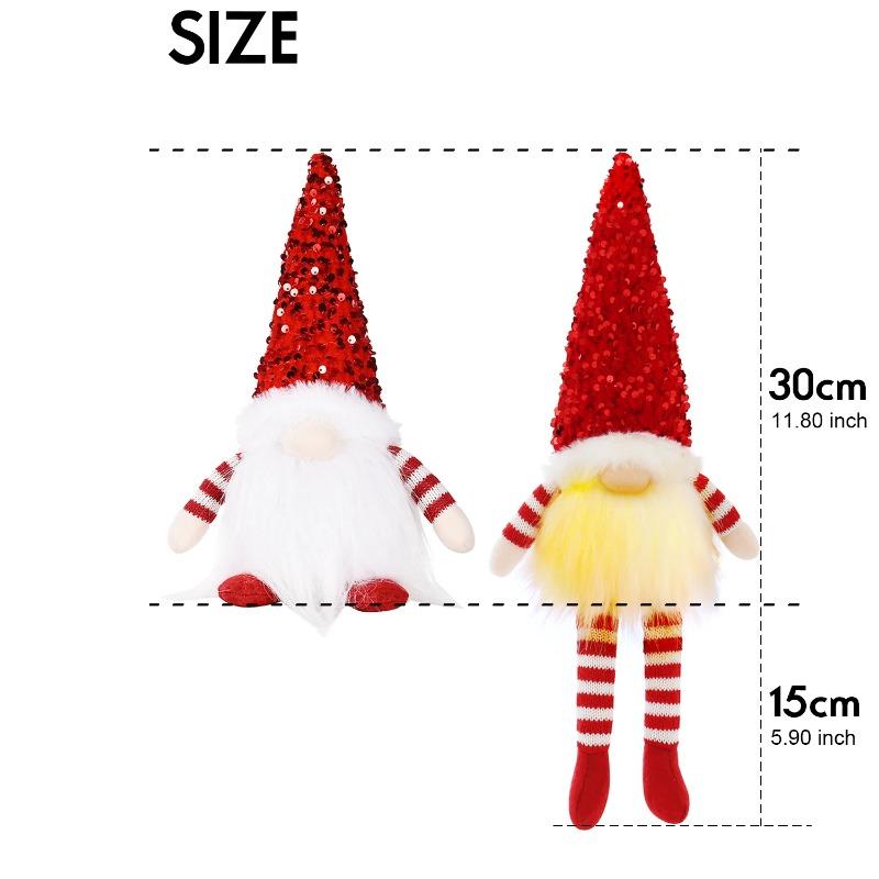 Svítící skřítek Vánoční panenka bez tváře 30 cm Ozdoby na stromek 2025 Noční světlo Vánoční dárek Navidad 2025 Nový rok Domácí dekorace