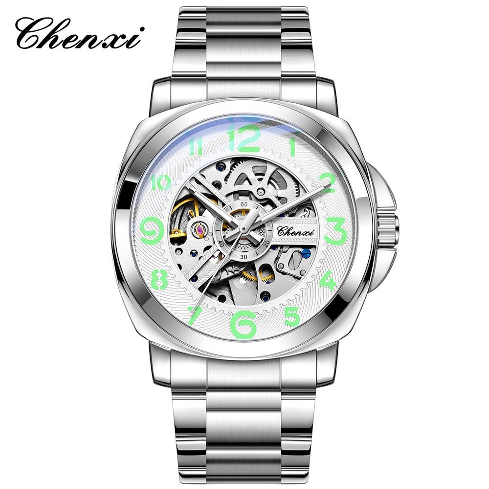 Chenxi Brand Men's Large Openwork Dial Fashion Luminous Waterproof Fully Automatic Mechanical Stainless Steel Business Watches