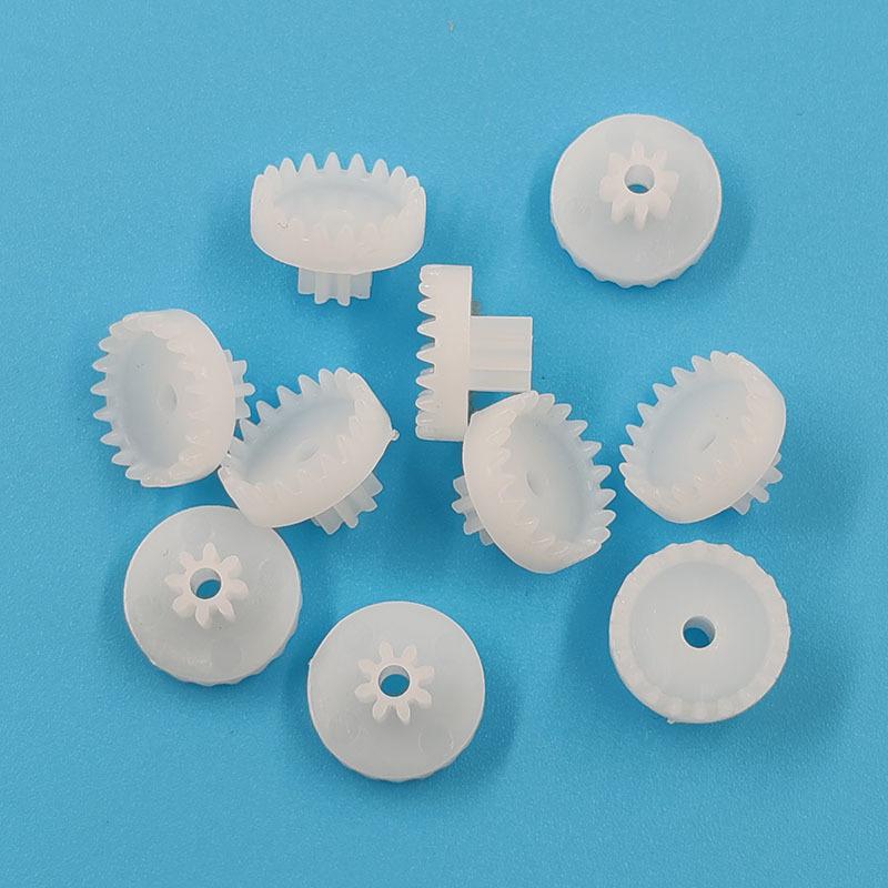 C20082A 0.5M Double-layer Plastic Crown Gear 20+8 Motor Fitting Parts DIY Toy Model Accessories
