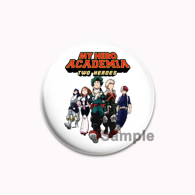 32/44/58mm Anime My Hero Academia Brooch Midoriya Izuku Bakugou Katsuki Todoroki Shoto Cartoon Badge Accessories Jewelry Gift Handmade Round Pins
