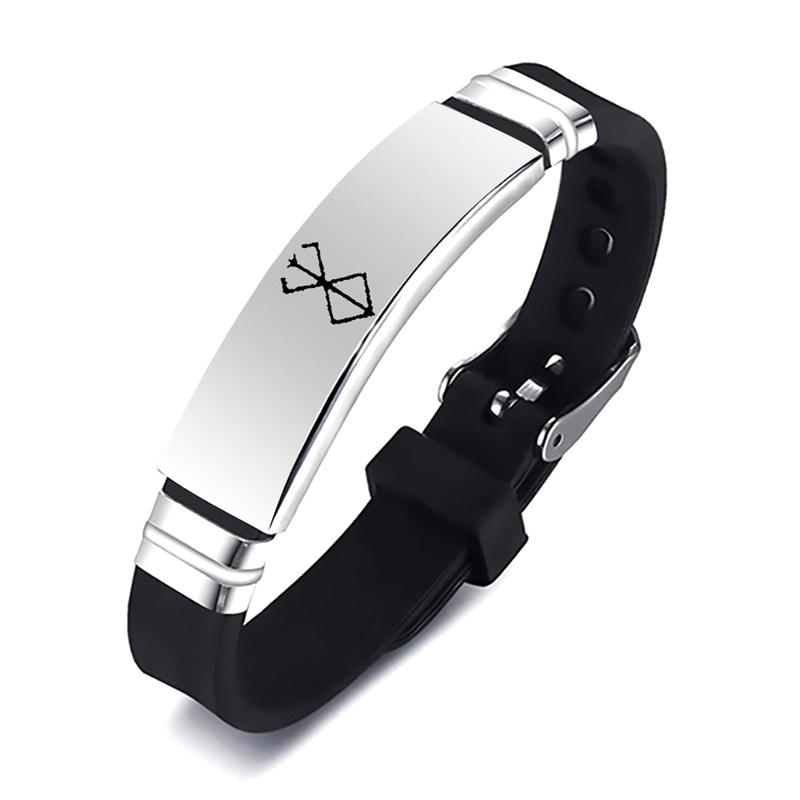 

Браслет из нержавеющей стали с символом берсерка в стиле аниме, регулируемый браслет с мечом, ювелирные изделия