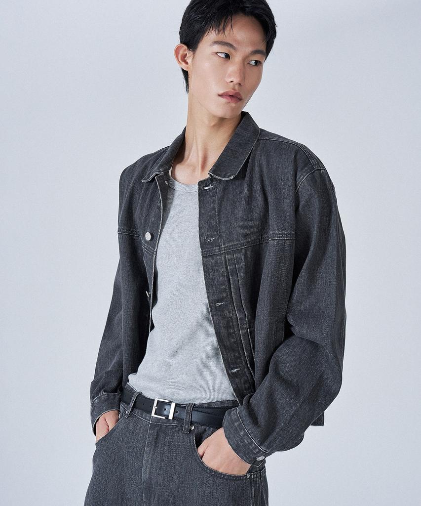 PROJECT3 Compact Twill Pants Jacket Setup Set[Gray]_Set0703