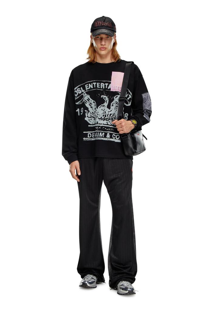 Diesel Men's Wide Leg Pants, A140530KMAI, 2XL, Black, 9XX