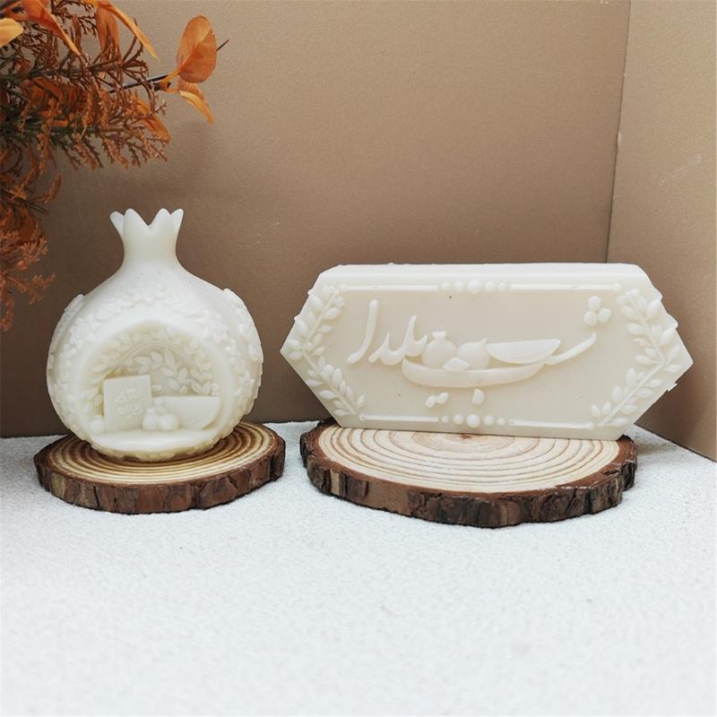 Pomegranate Silicone Candle Molds Silicone Soap Molds for Candle Soap Chocolate Molds for Candy Cake Fondant Baking