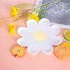 10pcs Daisy Picnic Paper Plate Tableware White Daisies Flowers Plates for Summer Daisy Flower Theme Kids Birthday Party Decor