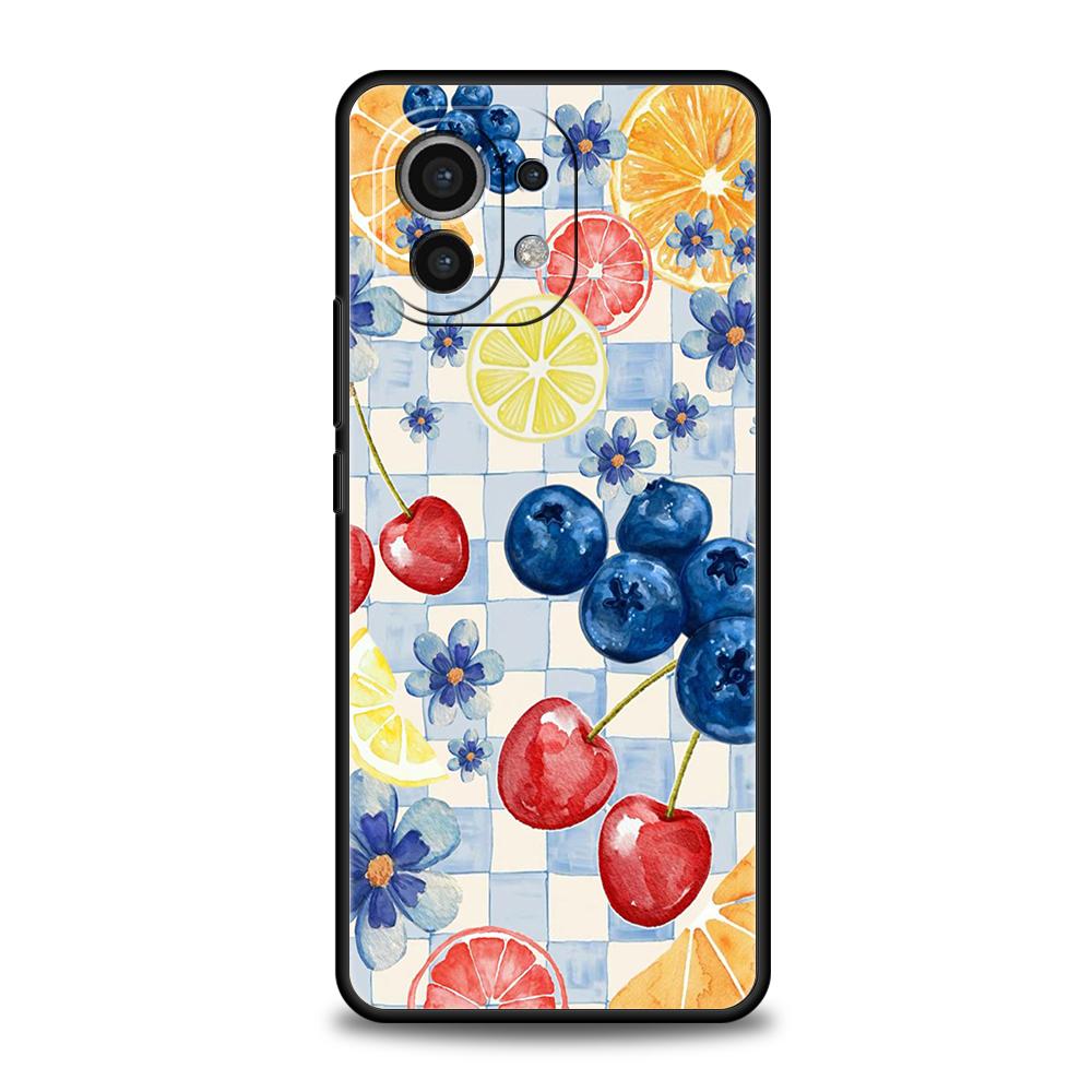 

Phone Case Cover for Xiaomi Poco F7 F6 F5 F4 F3 X7 X6 X5 X4 X3 NFC M4 C51 C55 GT Pro 5G Soft TPU Fresh Summer Fruit Lemon Cherry Poco F6
