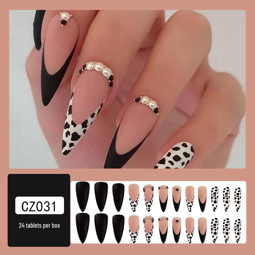 

Длинные накладные ногти с бриллиантами, Европейские и Американские наклейки для нейл-арта