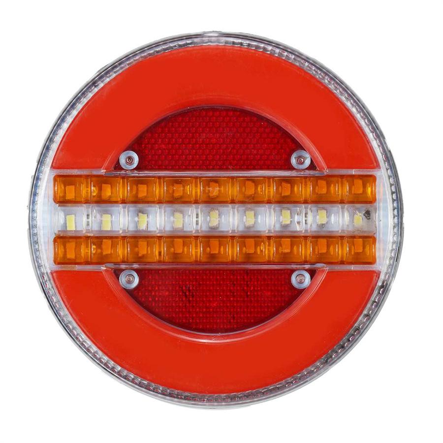 2 Pcs Trailer Van Truck LED Tail Light Flowing Turn Signal Lamp Brake Stop Light