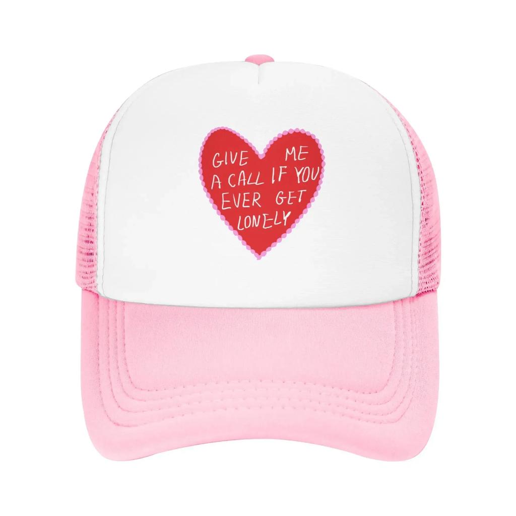 Give Me a Call if You ever Lonely From Troye Sivan Travel Mesh Baseball Caps Men  Unisex Female Beach Sun Hat Trucker Cap