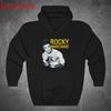 hoodie-Casual Pullover Sweatshirt Rocky Marciano Boxing Legend Black Size S To 3XL