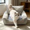 Cat Sofa Thickened High-Elastic Filling Removable Washable Cover Sofa-Style Design for Cats and Dogs All-Season Breathable Pet Bed