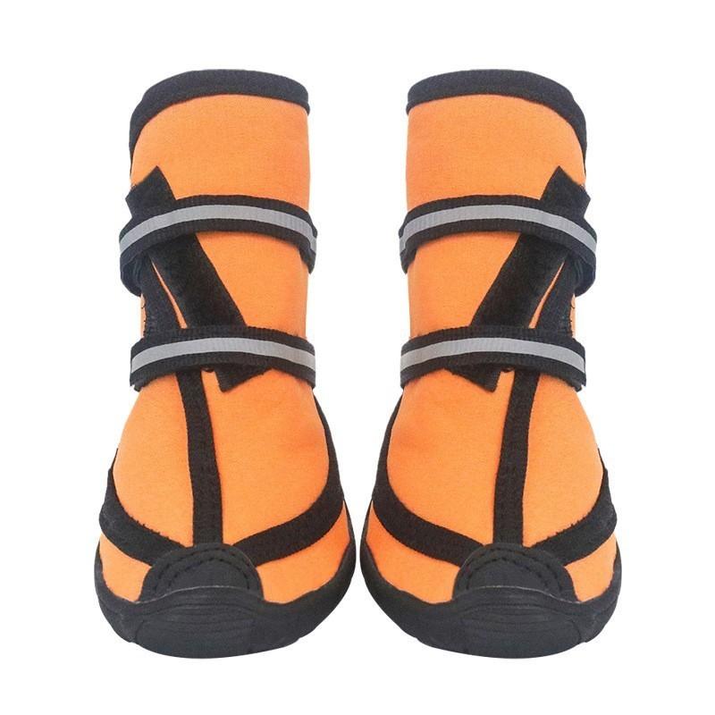 

Обувь для собак, резиновые сапоги для домашних животных, нескользящая мягкая подошва, водонепроницаемая обувь против падений XS оранжевый