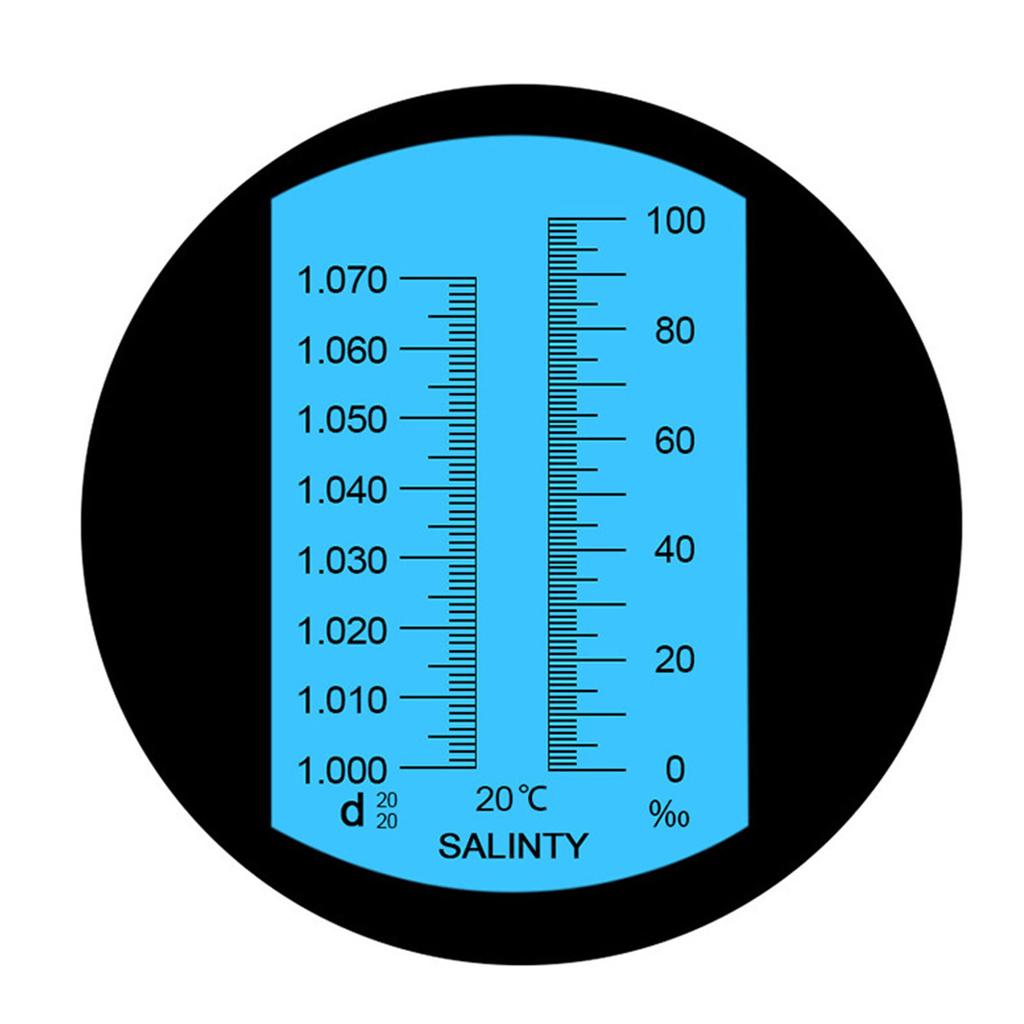 Salzgehaltsrefraktometer Salinometer Meerwasser Salzkonzentrationsmesser mit automatischer Temperaturkompensation