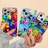 Game Geometry Dash For IPhone 14 13 12 Mini 11 Pro XS Max X XR 14 Plus Tempered Glass Cover