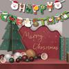 Paper Christmas Tree Elk Banner Santa Claus Christmas Door Hanging Banner  New Year
