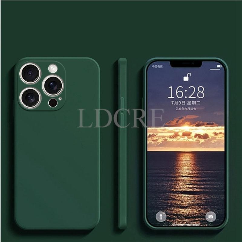 

Для iPhone 16 Pro Max чехол жидкий силикон новый простой чехол для Apple iPhone 16 Pro Max чехол TPU мягкий резиновый защитный чехол для телефона iPhone 16 Pro Max