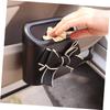 Car Trash Can with Lid Multi-Function Vehicle Bin with Bow Design Durable and Convenient Garbage Storage for Car Office Dormitory and Spaces
