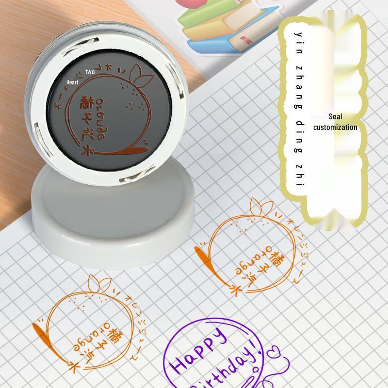 Custom Flower Shop Logo Stamp - Seal Design, DIY Patterns (Round & Rectangle)