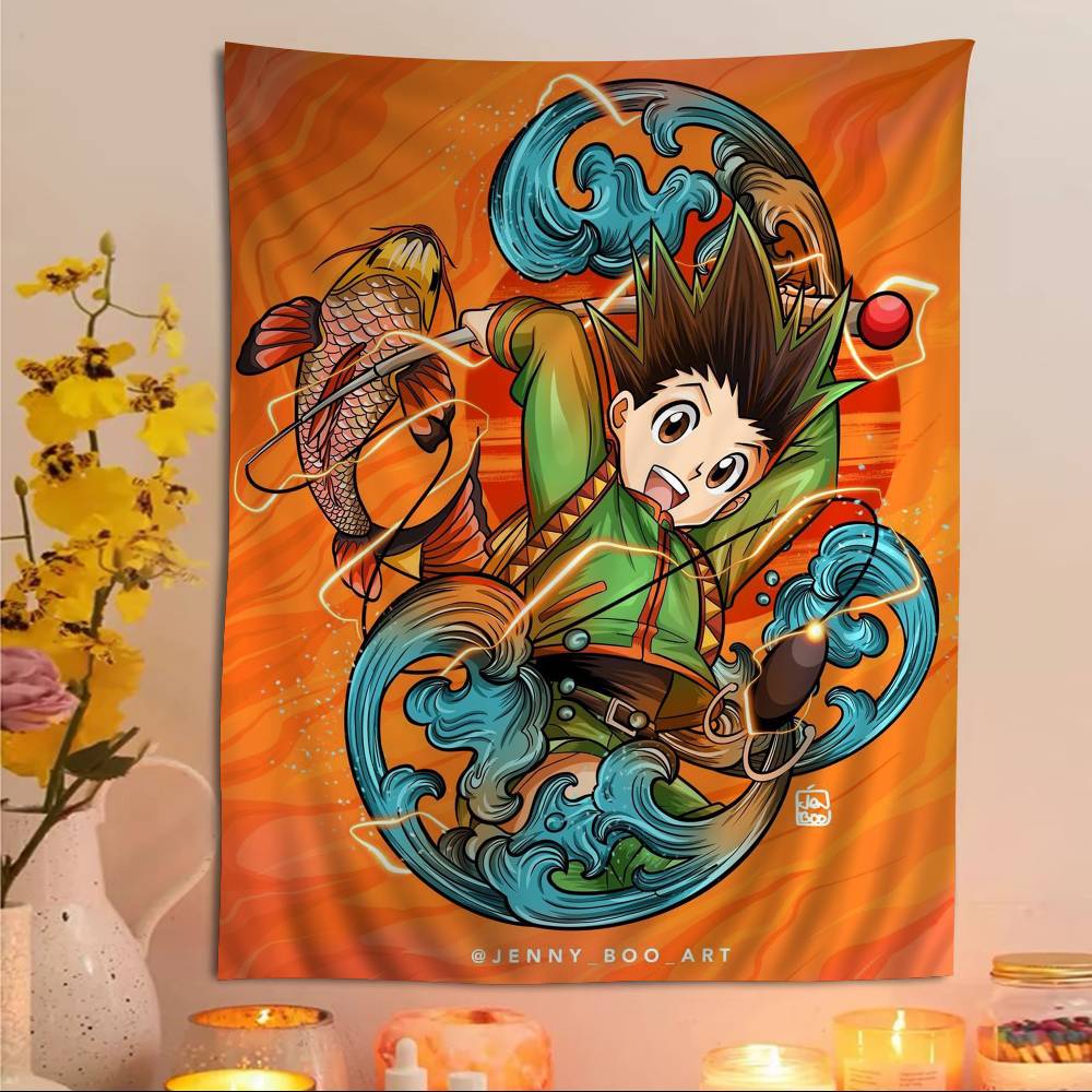 Hunter X Hunter Weekly Jump Cover Wall Tapestry  Shonen Manga Decor Bold Room Accent for Adventure Anime  Jump Manga Fans