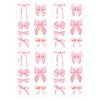 4 Sheets Bowknot Wall Decals Pink Wall Stickers for Party Room Mural Stickers Room Home Bedroom Aesthetic Art Decoration