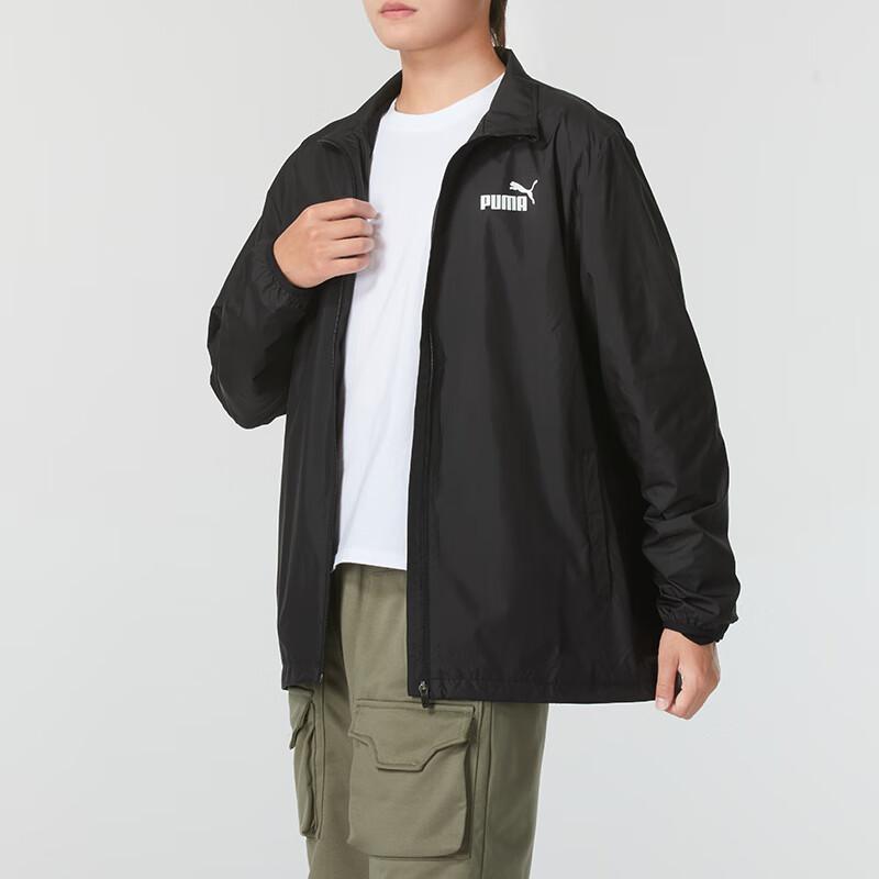 Puma Solid Color Casual Breathable Zip Jacket Men Jackets Black 687105-01