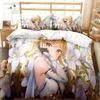 Genshin Impact Bettwäsche-Set Bettbezug Laken Bedrucktes Bettset Kissenbezug Bett Voll Queen King Size Bettdecke Schlafzimmer