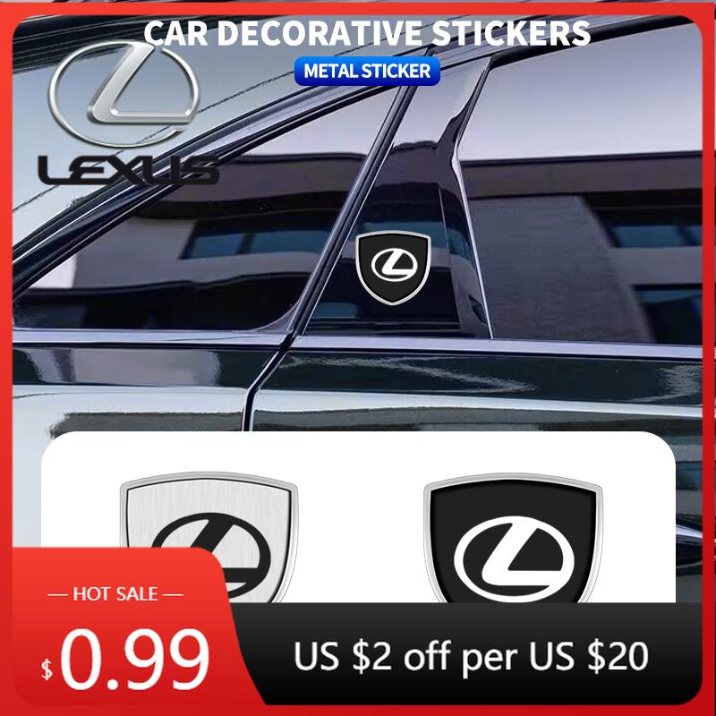 Interior Stickers 1/2pcs 3D Metal Car Styling Shield Emblem Badge Stickers For Lexus F-SPORT ES RX NX LS UX LM LX GX LC RZ IS CT MZ4