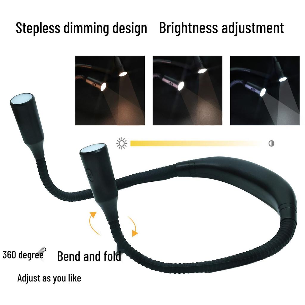 USB Rechargeable Neck Light for Eye Protection - Lightweight, Multifunctional Reading and Study Lamp for Students