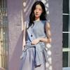On On Cardigan Layered Sleeveless Knit Nek6mp204