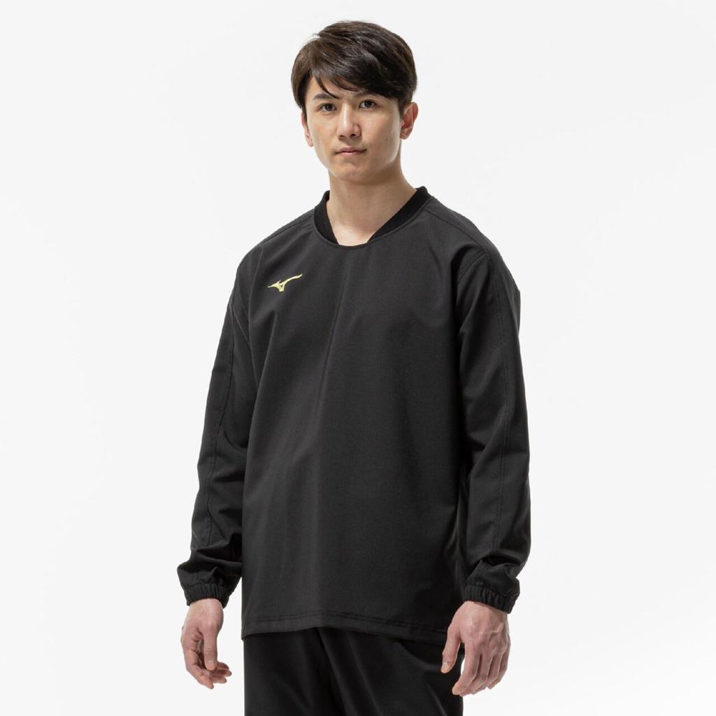 Mizuno Tough Breaker Tough PLUS Training Size L Shirt, Water-Repellent, Wear, 32MEC182, Unisex, Black,