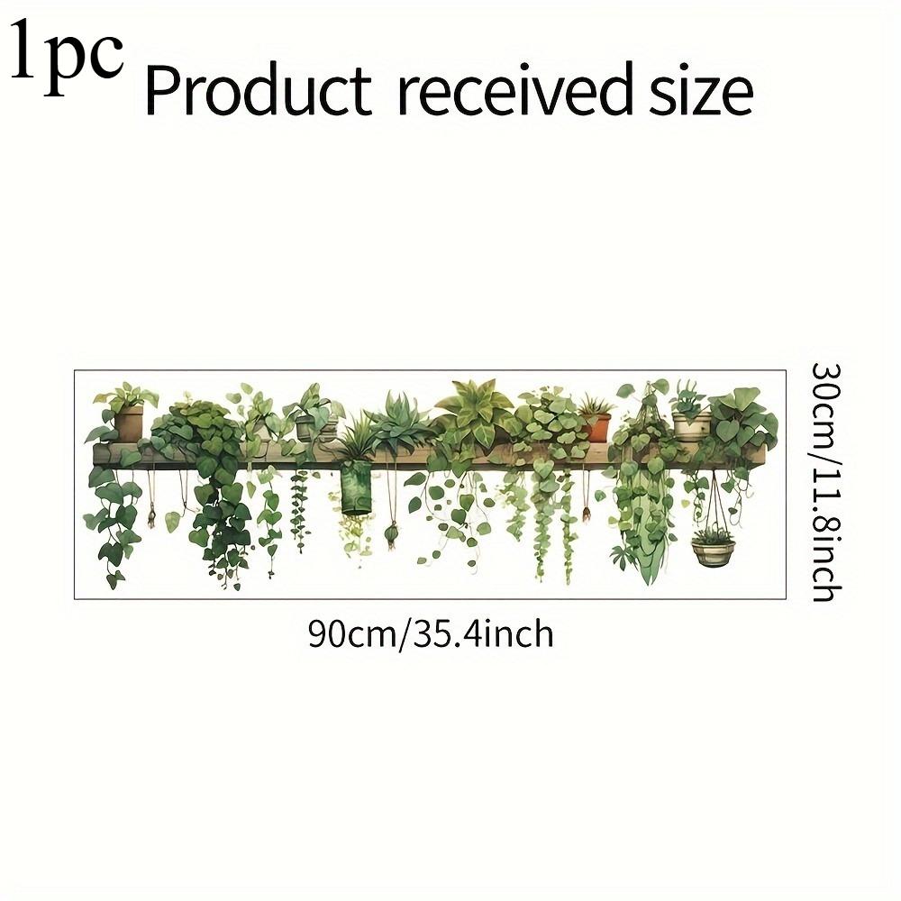 

1 шт. Шикарная зеленая лиана, наклейка на стену, съемная виниловая наклейка для декора гостиной, спальни, прихожей, аксессуары, 11,8x35,4 дюйма