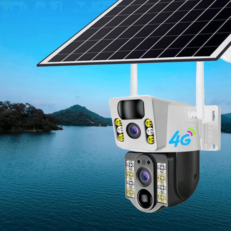 4G Dual-Lens Solar Surveillance Camera Set with Free Shipping