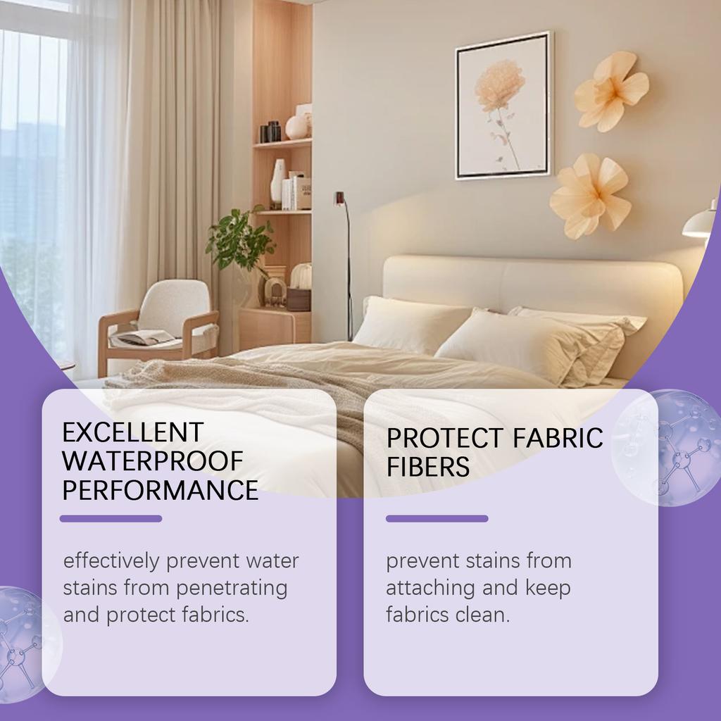 Jakehoe Fabric Waterproof Spray for Sofa Upholstery Furniture Stain Resistant Protector Repels Water and Spills No Residue 100ml