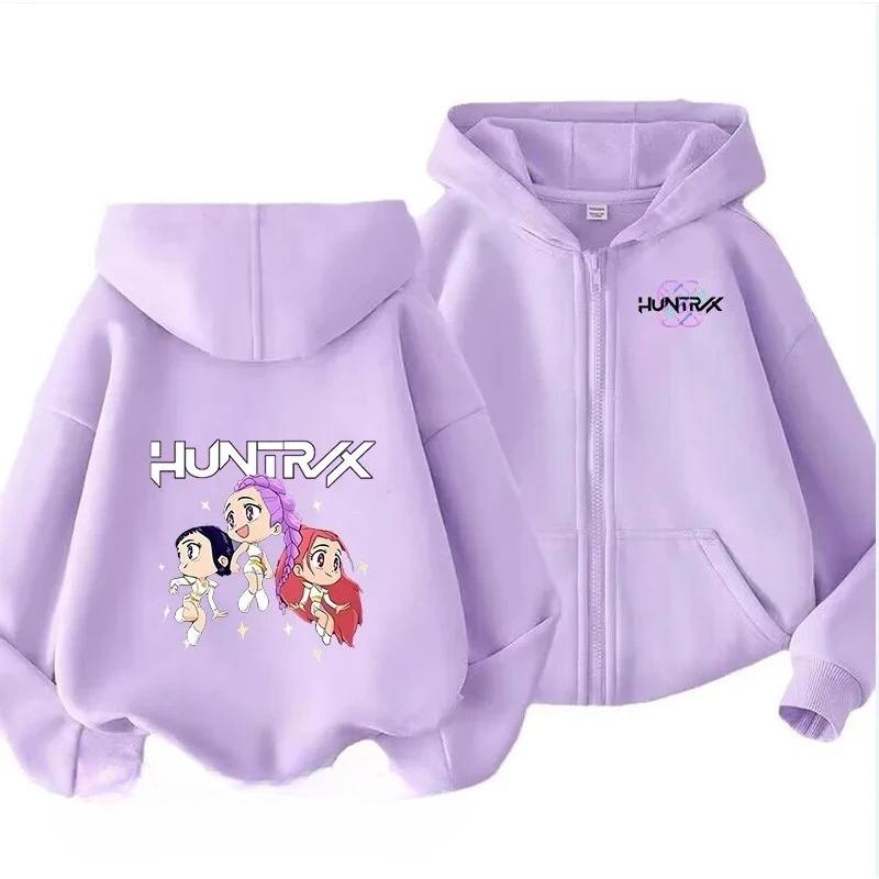 Hoodies Sweatshirts Girls Fashion Zip Hoodie Cartoon Printed Girl Jacket Fashion Kids Hoodie