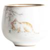 Opening can raise Ru kiln ceramic master cup Kung Fu tea set small teacup Zen large single cup tea cup personal cup female